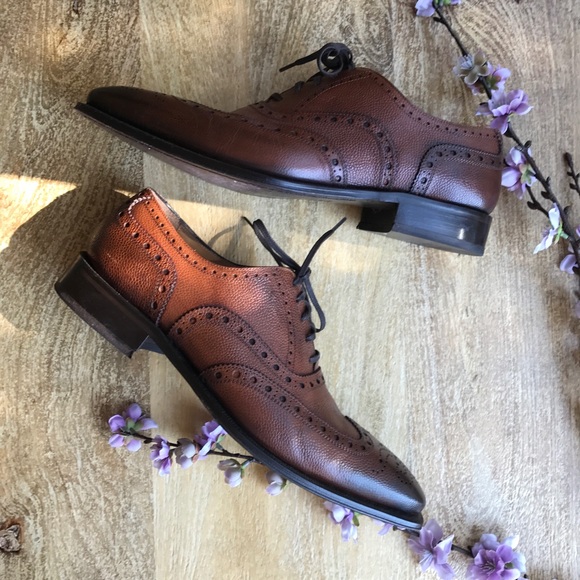 Other - MENS Wall & Water warm espresso wingtips